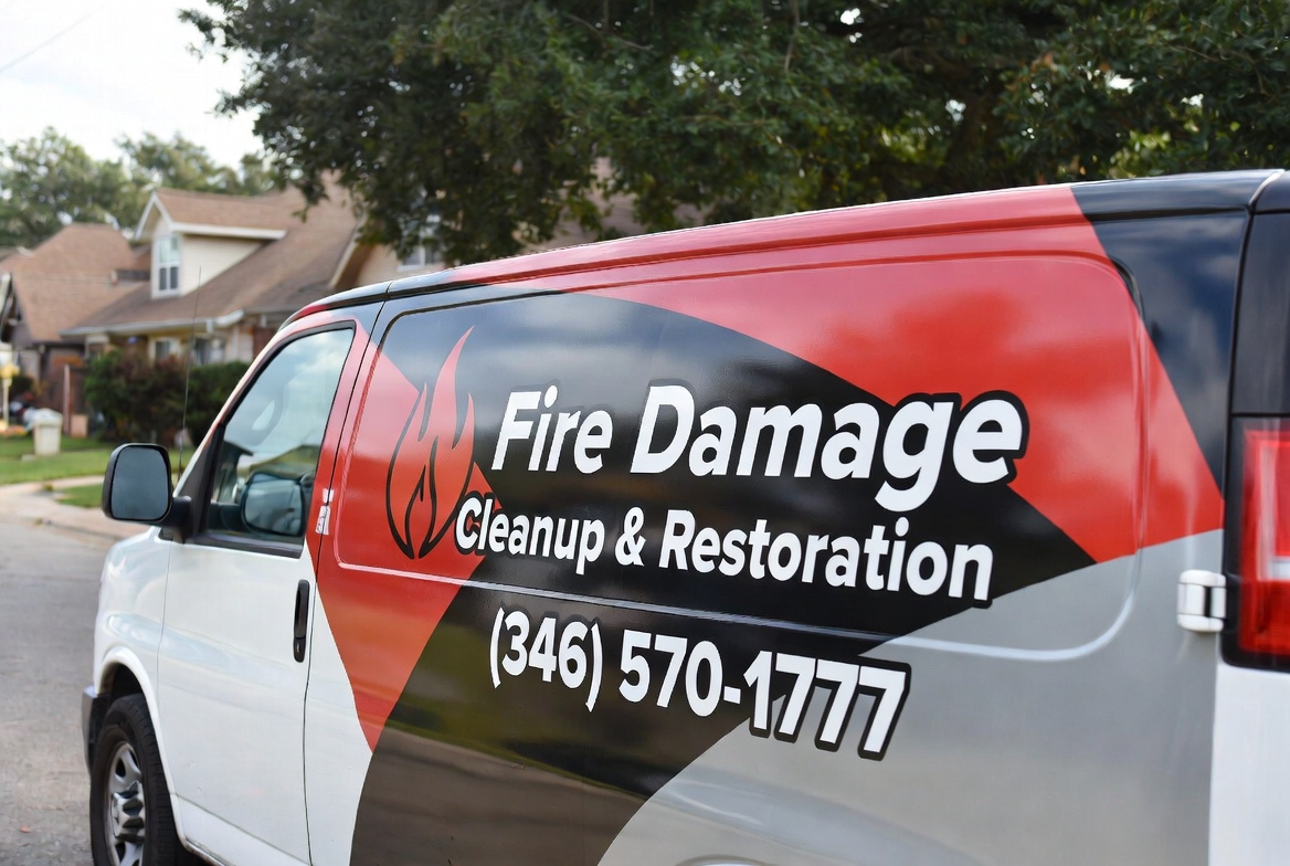 Fire Damage Cleanup & Restoration service van